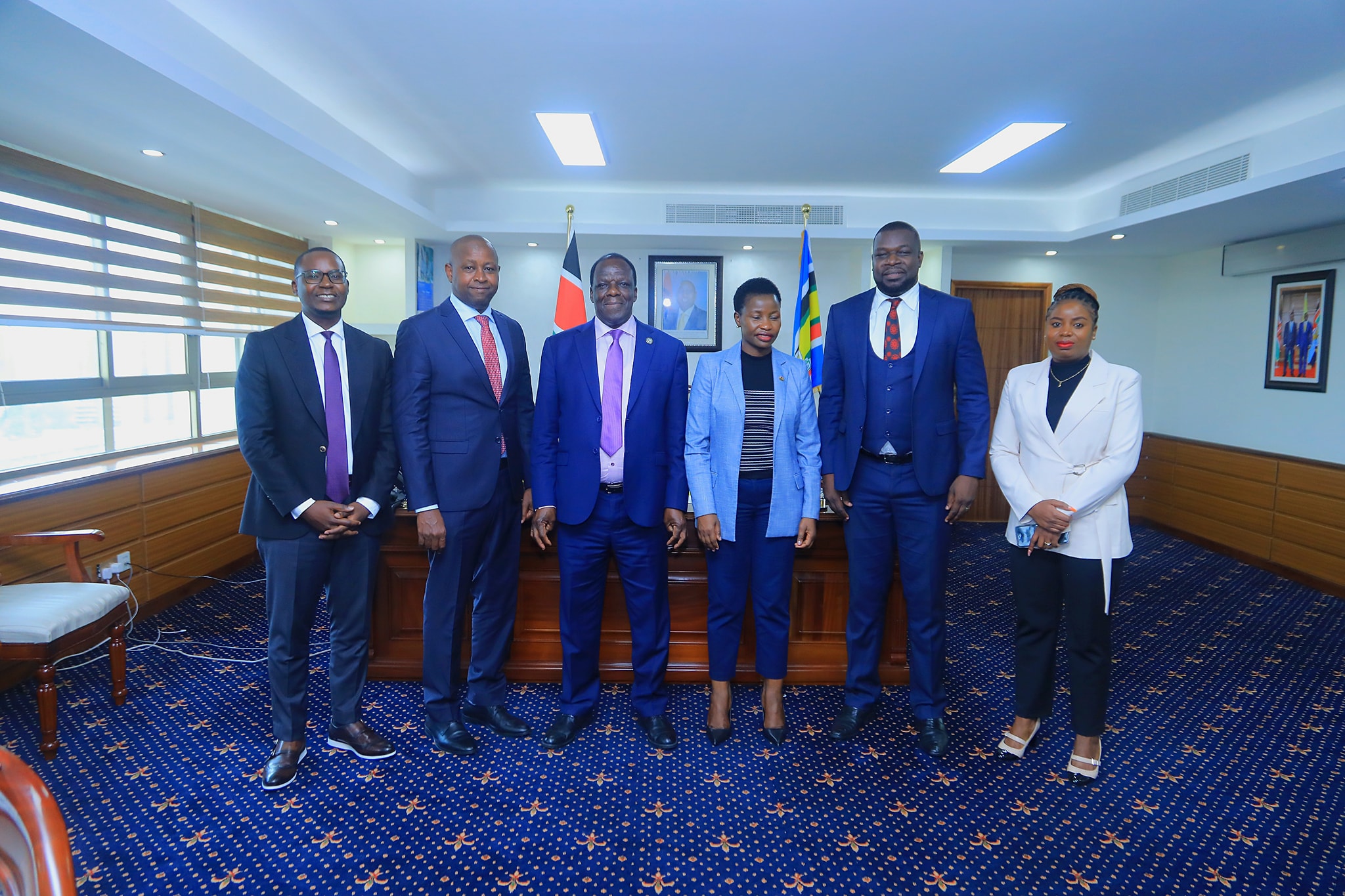 The IGRTC team, led by Member John Kimwela, today paid a courtesy call to Hon. Wycliffe Oparanya, EGH, Cabinet Secretary for the Ministry of Co-operatives and Micro, Small, and Medium Enterprises (MSMEs). The meeting aimed to brief the CS on the delineation of the cooperative function between the national and county governments, as outlined in Gazette Notice No. 16472, published on December 16, 2024.