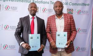 IGRTC CEO with H.E Irungu Kang'ata