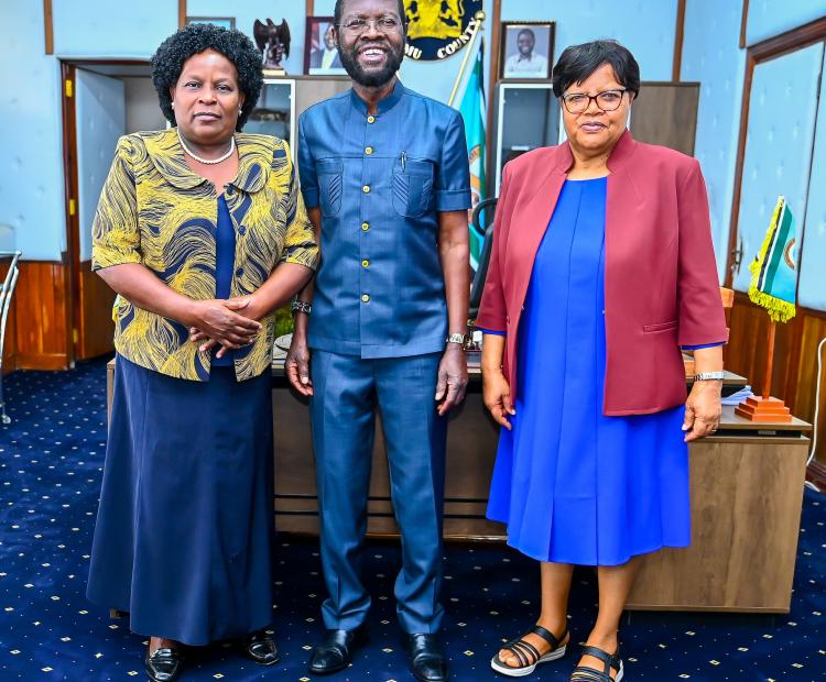 Member Angeline Hongo and Alice Mayaka during the courtesy call the Governor.