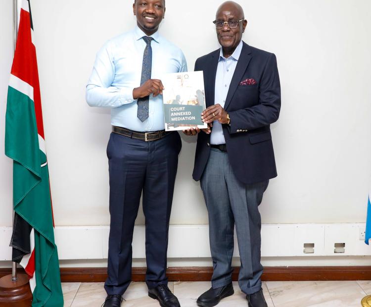Hon. Justice Aggrey Muchelule with IGRTC CEO Dr.Kipkurui Chepkwony